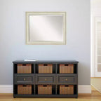 Miroir mural biseauté rectangulaire crème vieilli, 1 personne