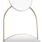 Miroir mural rond en métal doré, style glamour, simple