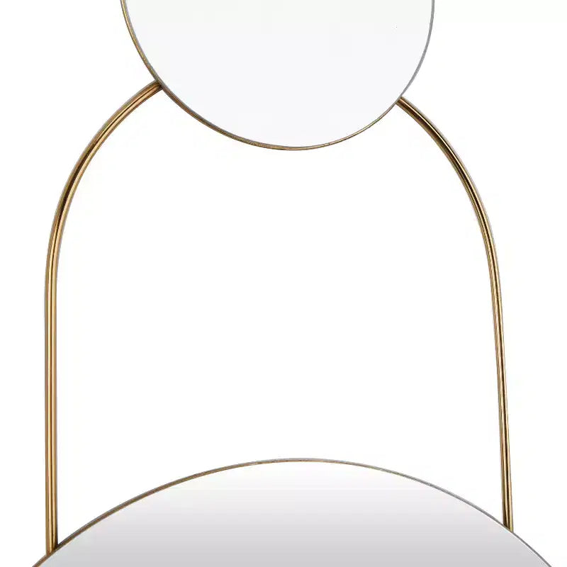 Miroir mural rond en métal doré, style glamour, simple