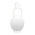 Miroir mural rond en métal doré, style glamour, simple