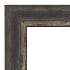 Miroir mural biseauté rustique vieilli marron, simple