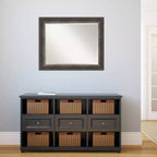 Miroir mural biseauté rustique vieilli marron, simple