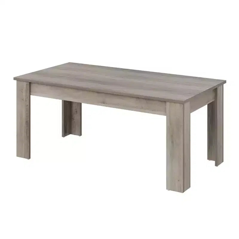 Table à manger de style ferme marron/gris de 160 cm, plateau standard/épaissi, 4-6 places