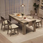 Table à manger de style ferme marron/gris de 160 cm, plateau standard/épaissi, 4-6 places