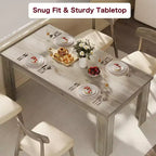 Table à manger de style ferme marron/gris de 160 cm, plateau standard/épaissi, 4-6 places