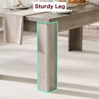 Table à manger de style ferme marron/gris de 160 cm, plateau standard/épaissi, 4-6 places