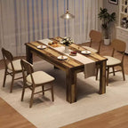 Table à manger de style ferme marron/gris de 160 cm, plateau standard/épaissi, 4-6 places