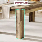 Table à manger de style ferme marron/gris de 160 cm, plateau standard/épaissi, 4-6 places