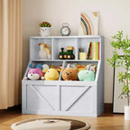 Kids Bookshelf and Toy Storage, Kids Toy Storage Organizer, Toddler Bookshelf Toy Storage Cabinet for Playroom, Bedroom, Classroom, Daycare