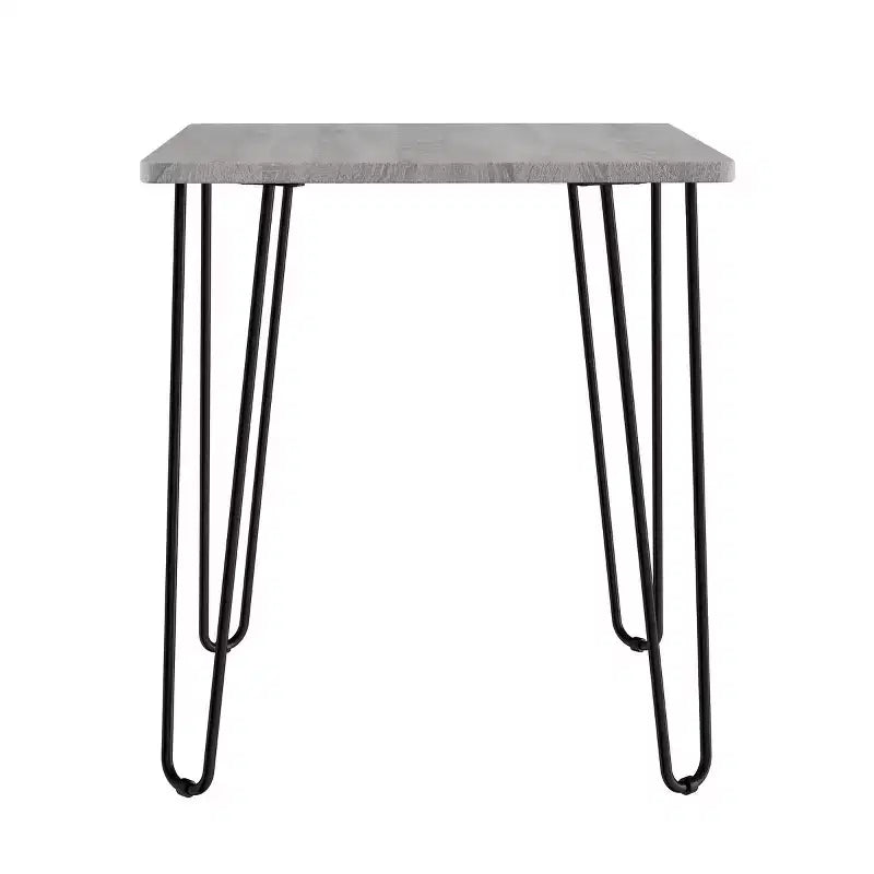 Lavish Home Modern End Table with Hairpin Legs