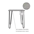 Table d'appoint en bois gris avec pieds épingles, un seul exemplaire