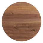Table basse industrielle ronde en noyer et noir, 1 personne
