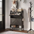Shoe Rack with 2 Flip Drawers, Freestanding for Entryway, Front Door Entrance, Holds up to 24 Pairs of Shoes, Dry and Wet Separation
