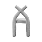 Chaise d'appoint et de salle à manger en tissu bouclé noir / gris / taupe – Un seul siège