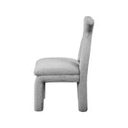 Chaise d'appoint et de salle à manger en tissu bouclé noir / gris / taupe – Un seul siège