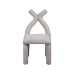 Chaise d'appoint et de salle à manger en tissu bouclé noir / gris / taupe – Un seul siège