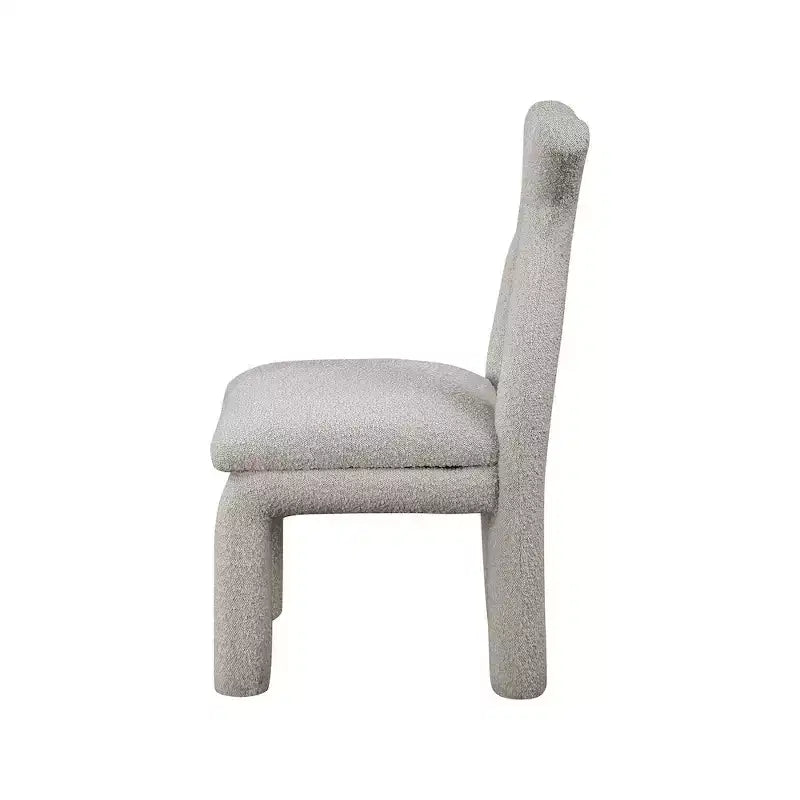 Chaise d'appoint et de salle à manger en tissu bouclé noir / gris / taupe – Un seul siège