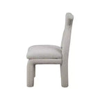 Chaise d'appoint et de salle à manger en tissu bouclé noir / gris / taupe – Un seul siège