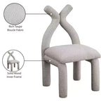 Chaise d'appoint et de salle à manger en tissu bouclé noir / gris / taupe – Un seul siège
