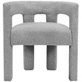 Meridian Furniture,Athena Grey Boucle Fabric Accent/Dining Chair