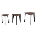 Lavish Home Set of 3 Nesting Tables, Brown