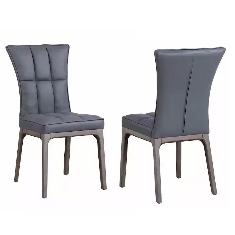 Chintaly Imports,Modern Tufted Side Chair with Solid Wood Frame