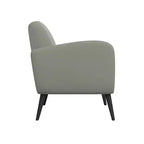 Fauteuil rembourré Mid-Century bleu/gris/jaune et expresso/naturel, 1 place