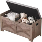 Banc de rangement relevable en lin naturel, style rétro, 1-2 personnes