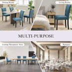 Chaises de salle à manger capitonnées avec accoudoirs, en lin beige, lot de 2
