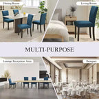 Chaises de salle à manger capitonnées avec accoudoirs, en lin beige, lot de 2