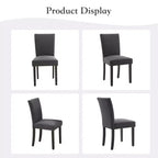 Chaises de salle à manger capitonnées avec accoudoirs, en lin beige, lot de 2