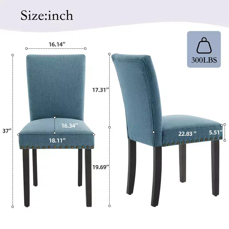 Chaises de salle à manger capitonnées avec accoudoirs, en lin beige, lot de 2