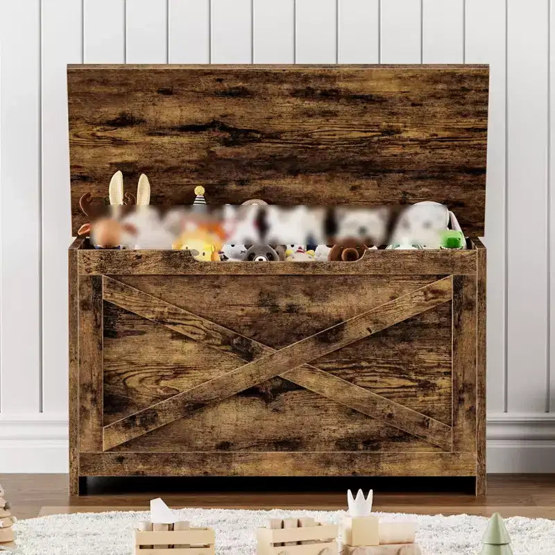 Banc de rangement à abattant, une place, 30", blanc mat / couleurs rétro / frêne délavé