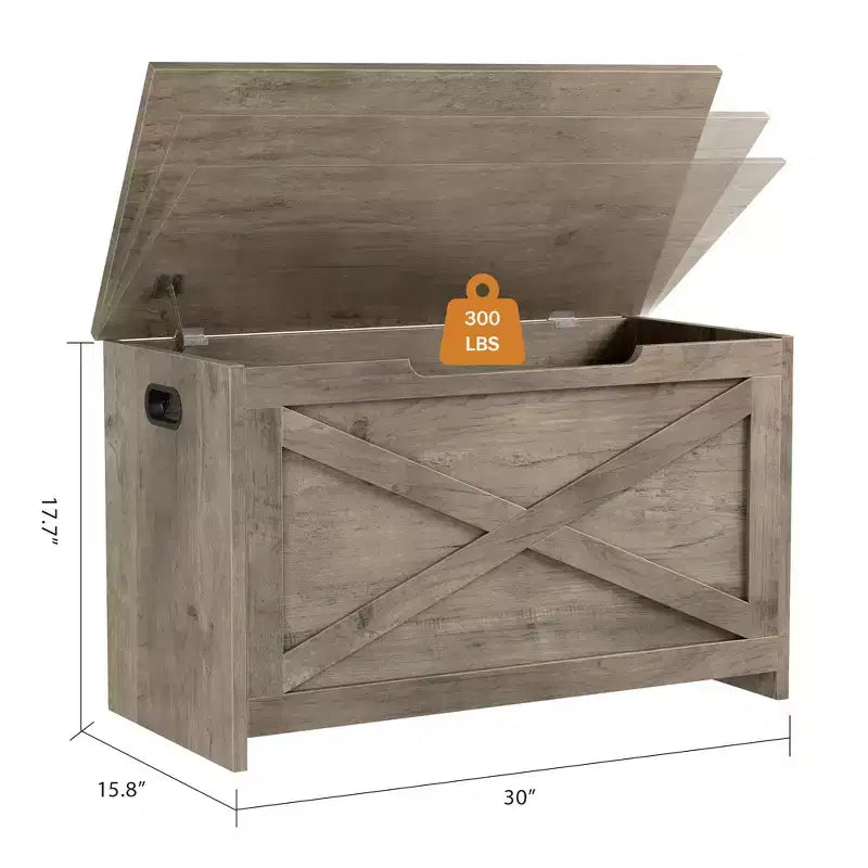 Banc de rangement à abattant, une place, 30", blanc mat / couleurs rétro / frêne délavé