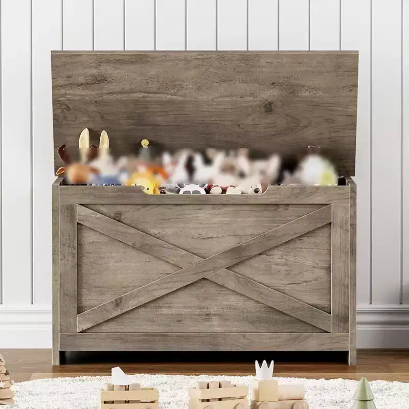 Banc de rangement à abattant, une place, 30", blanc mat / couleurs rétro / frêne délavé