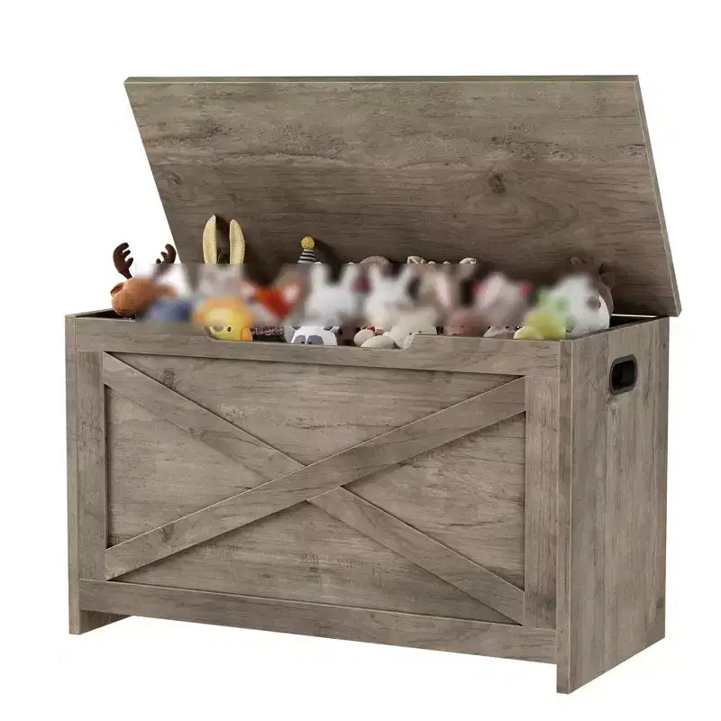 Banc de rangement à abattant, une place, 30", blanc mat / couleurs rétro / frêne délavé