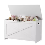 Banc de rangement à abattant, une place, 30", blanc mat / couleurs rétro / frêne délavé
