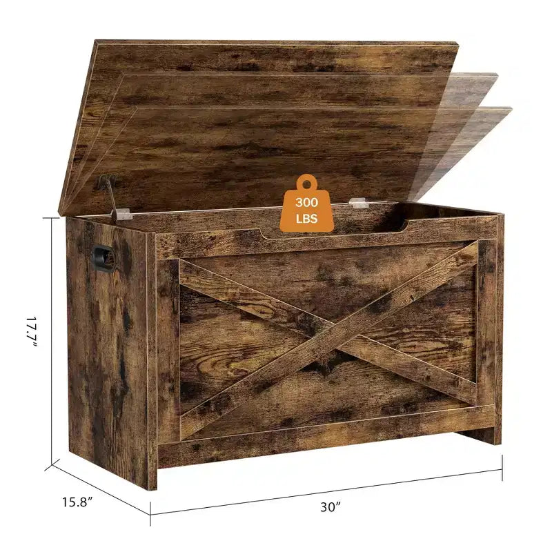 Banc de rangement à abattant, une place, 30", blanc mat / couleurs rétro / frêne délavé