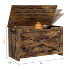 Banc de rangement à abattant, une place, 30", blanc mat / couleurs rétro / frêne délavé