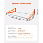 Support à pneus mural orange, réglable de 31 à 56 po, en acier robuste, peut contenir 4 pneus