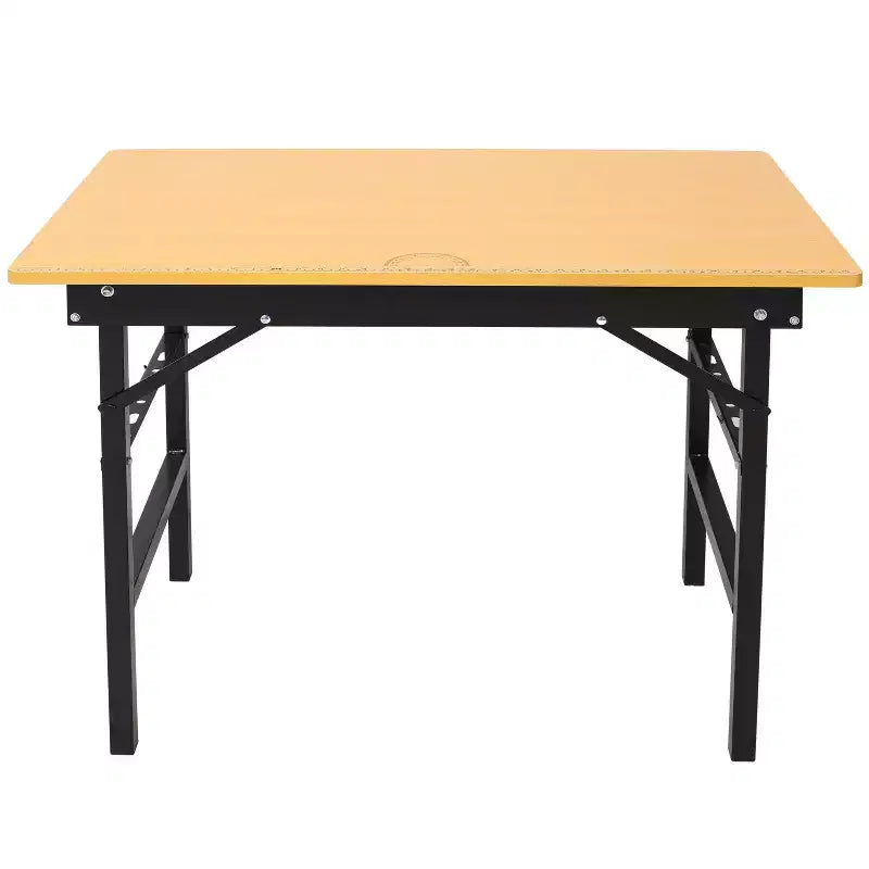 Bureau pliant marron et noir, rectangulaire, 2 places