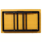 Bureau pliant marron et noir, rectangulaire, 2 places