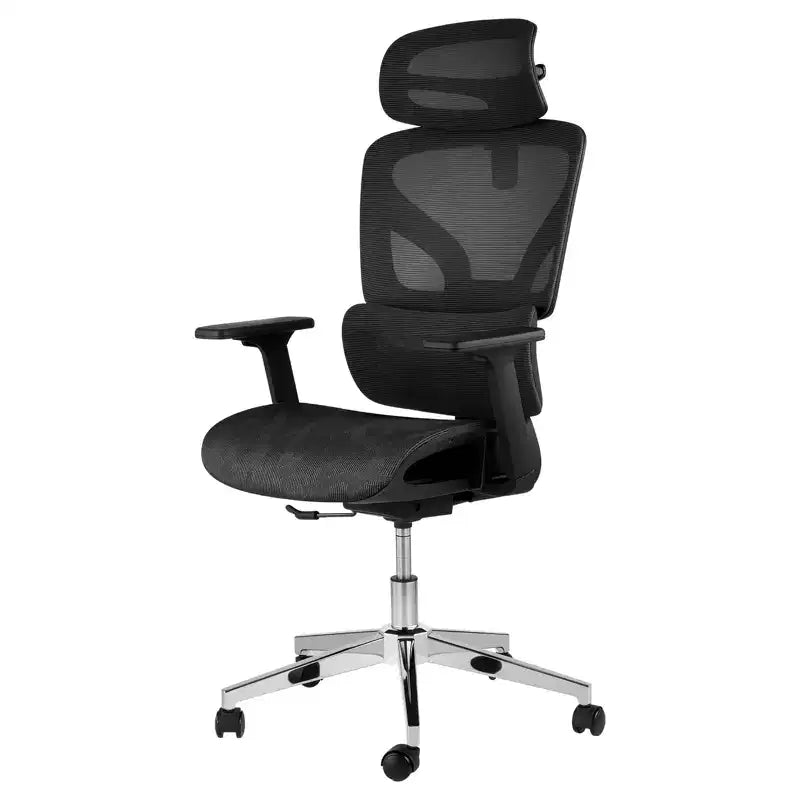 Ergonomic Mesh Office Chair with High Back Support, 3D Adjustable Armrests & Smooth Wheels, Breathable Desk Computer Chair for Long Hours of Work