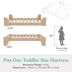 Lit de sol et lit surélevé 2-en-1 pour enfant en bois naturel / blanc, 1 enfant