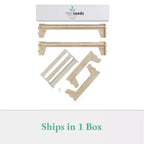 Lit de sol et lit surélevé 2-en-1 pour enfant en bois naturel / blanc, 1 enfant