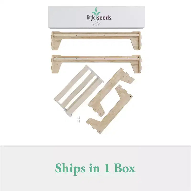 Lit de sol et lit surélevé 2-en-1 pour enfant en bois naturel / blanc, 1 enfant