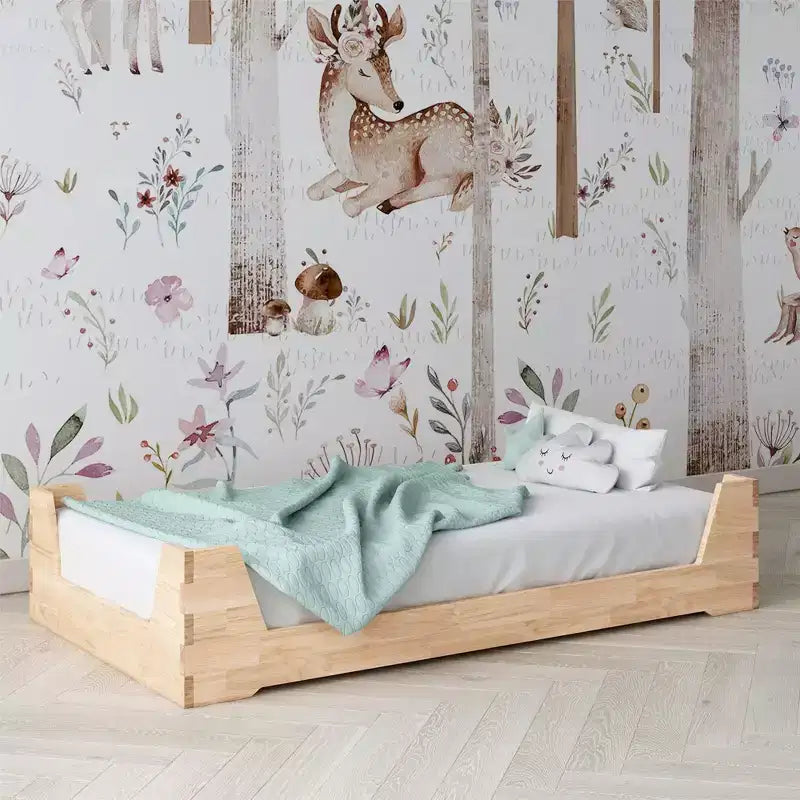 Little Seeds Maverick Montessori Toddler Floor Bed with 2 Heights