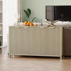 Buffet 4 portes Chêne / Blanc avec étagères réglables – 1 Unité