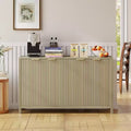 Large Sideboard Modern Credenza with 4 Doors & Adjustable Shelves, Kitchen Buffet Cabinet Console Table for Living Room Kitchen Entryway