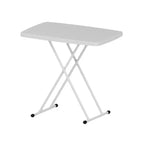 30 Folding Table - Height Adjustable Desk with Metal Legs, Foldable Table for Studio Apartment, Camping & Gaming